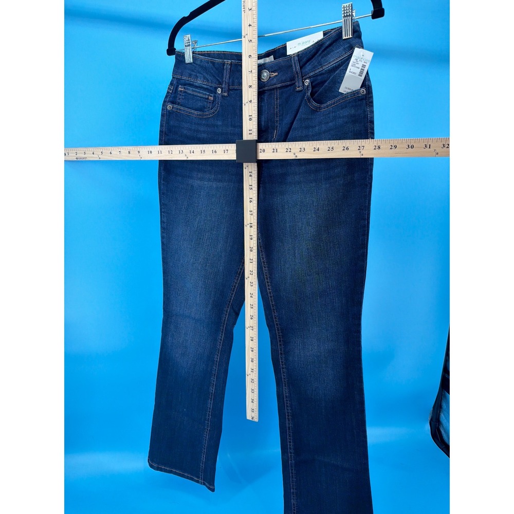 Maurices M Jeans Classic Slim Bootcut Dark Wash Mid Rise Denim Blue Size 6 Short - Picture 4 of 4